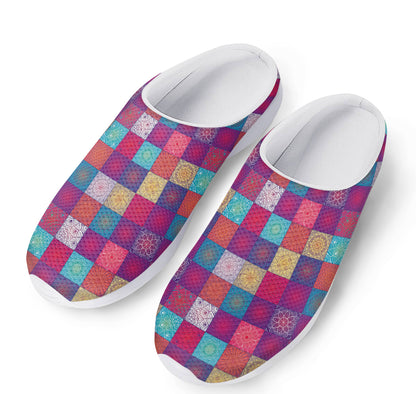 Boho Mandala Patchwork Pattern Print Mesh Casual Shoes