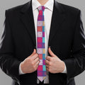 Boho Mandala Patchwork Pattern Print Necktie