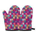 Boho Mandala Patchwork Pattern Print Oven Mitts