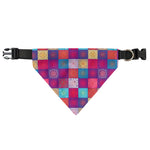 Boho Mandala Patchwork Pattern Print Over The Collar Dog Bandana