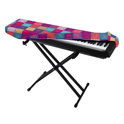 Boho Mandala Patchwork Pattern Print Piano Keyboard Cover