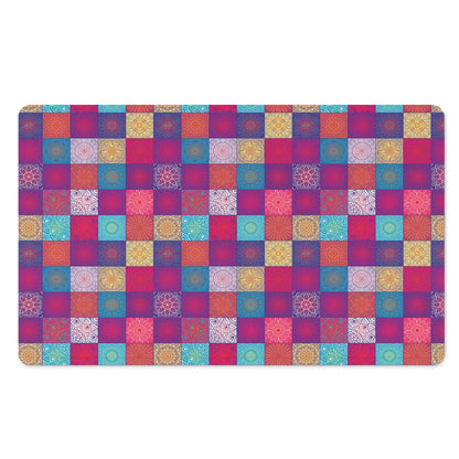 Boho Mandala Patchwork Pattern Print Polyester Doormat