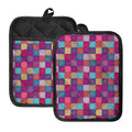 Boho Mandala Patchwork Pattern Print Pot Holders With Pocket