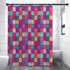 Boho Mandala Patchwork Pattern Print Premium Shower Curtain