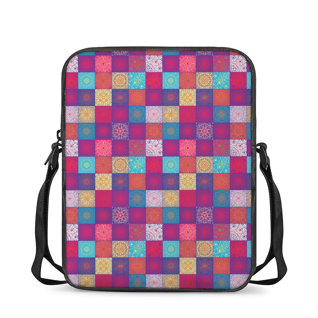 Boho Mandala Patchwork Pattern Print Rectangular Crossbody Bag