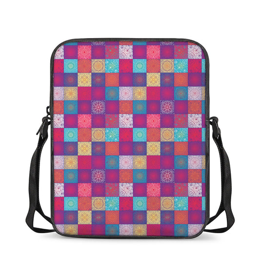 Boho Mandala Patchwork Pattern Print Rectangular Crossbody Bag