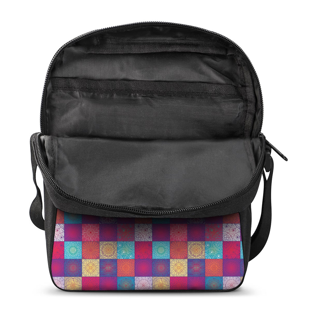 Boho Mandala Patchwork Pattern Print Rectangular Crossbody Bag