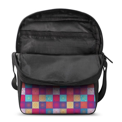 Boho Mandala Patchwork Pattern Print Rectangular Crossbody Bag