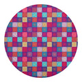 Boho Mandala Patchwork Pattern Print Round Blanket