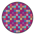 Boho Mandala Patchwork Pattern Print Round Floor Mat