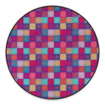 Boho Mandala Patchwork Pattern Print Round Floor Mat