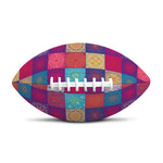 Boho Mandala Patchwork Pattern Print Rugby Ball