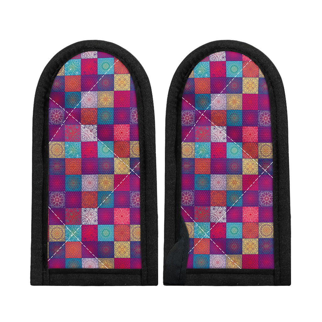 Boho Mandala Patchwork Pattern Print Skillet Handle Cover
