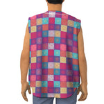 Boho Mandala Patchwork Pattern Print Sleeveless Baseball Jersey