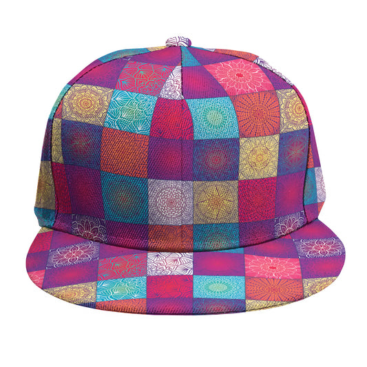 Boho Mandala Patchwork Pattern Print Snapback Cap