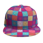 Boho Mandala Patchwork Pattern Print Snapback Cap