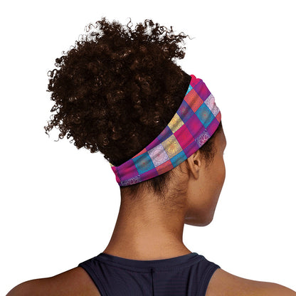 Boho Mandala Patchwork Pattern Print Sports Headband