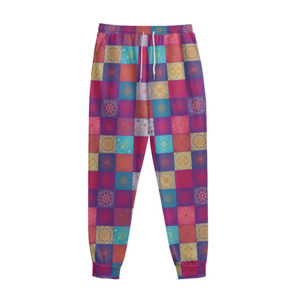 Boho Mandala Patchwork Pattern Print Sweatpants