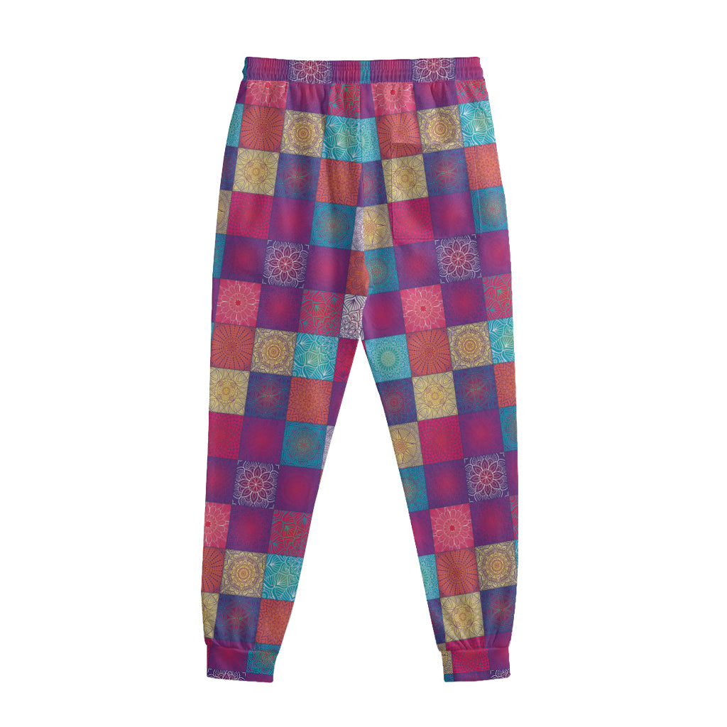Boho Mandala Patchwork Pattern Print Sweatpants