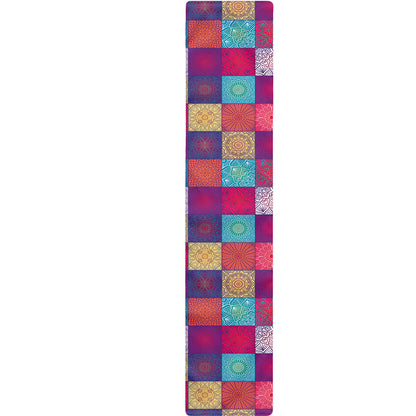 Boho Mandala Patchwork Pattern Print Table Runner
