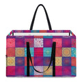 Boho Mandala Patchwork Pattern Print Utility Tote Bag
