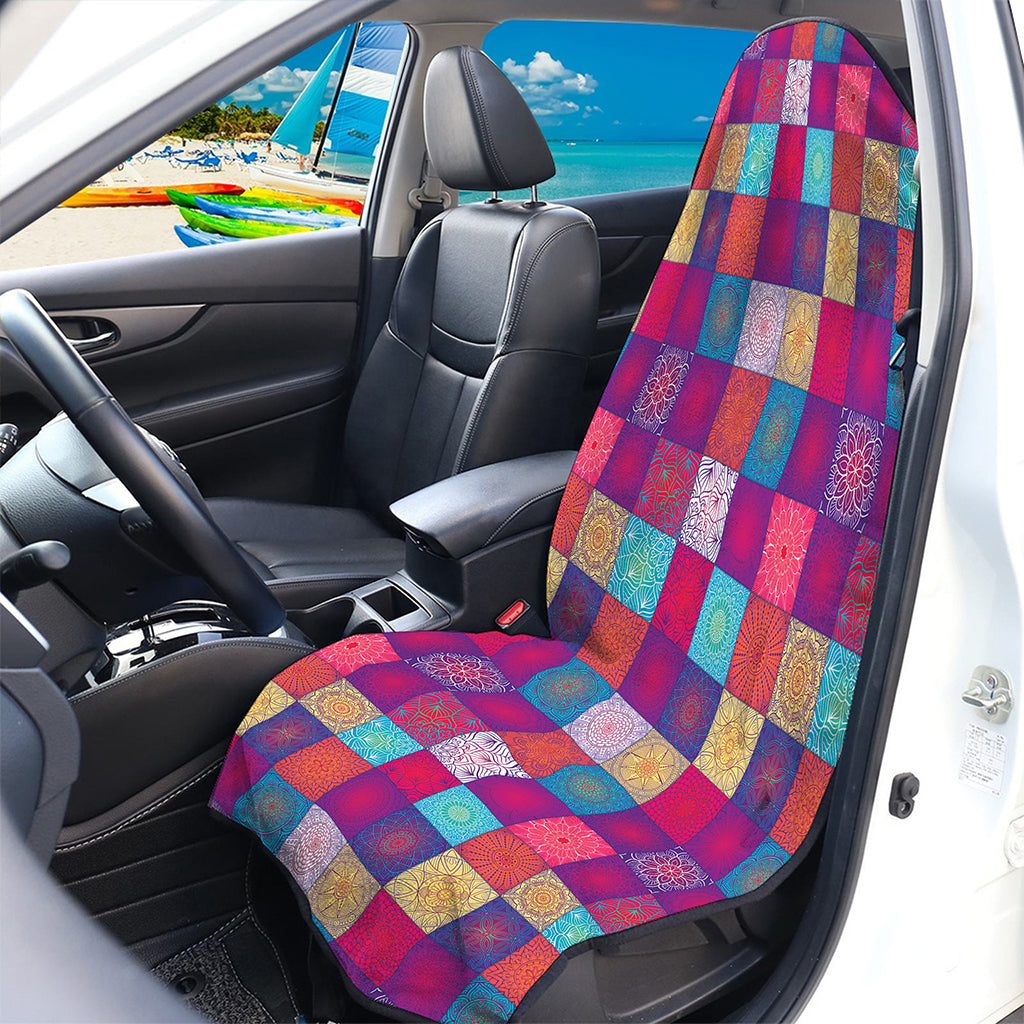 Boho Mandala Patchwork Pattern Print Waterproof Car Seat Cover