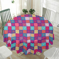 Boho Mandala Patchwork Pattern Print Waterproof Round Tablecloth