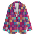 Boho Mandala Patchwork Pattern Print Women's Blazer