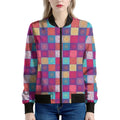 Boho Mandala Patchwork Pattern Print Women's Bomber Jacket