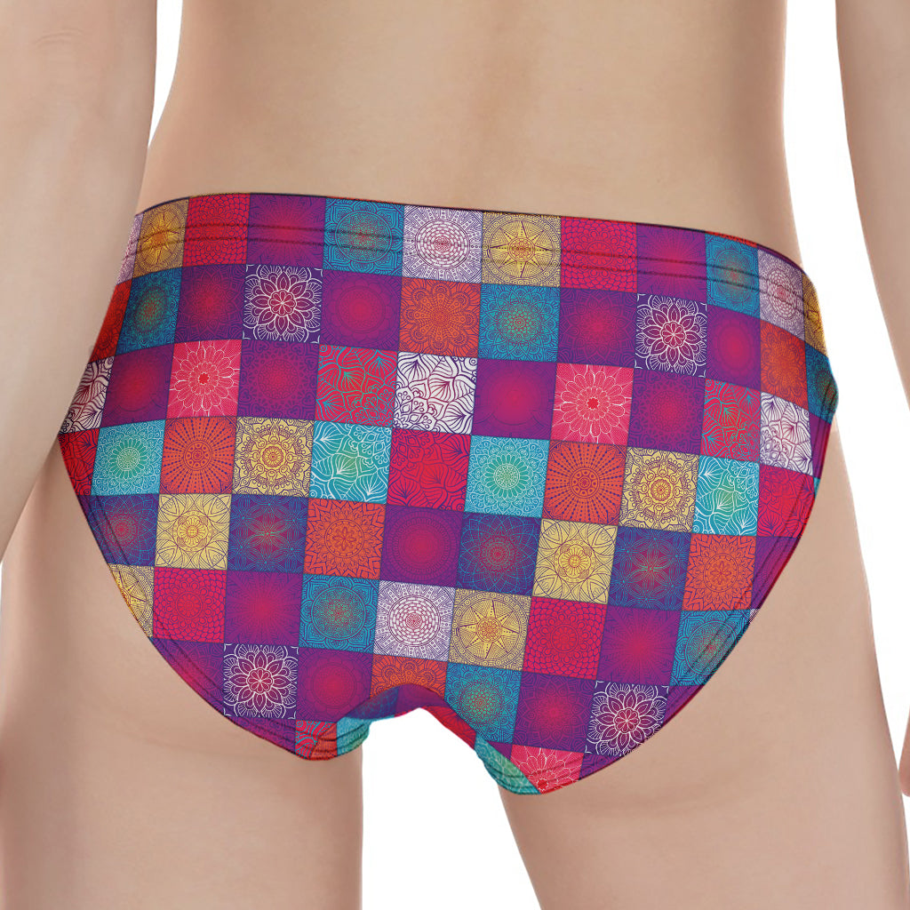 Boho Mandala Patchwork Pattern Print Women's Panties