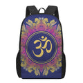 Boho Om Mandala Print 17 Inch Backpack