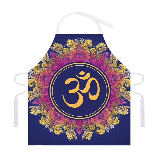 Boho Om Mandala Print Adjustable Apron