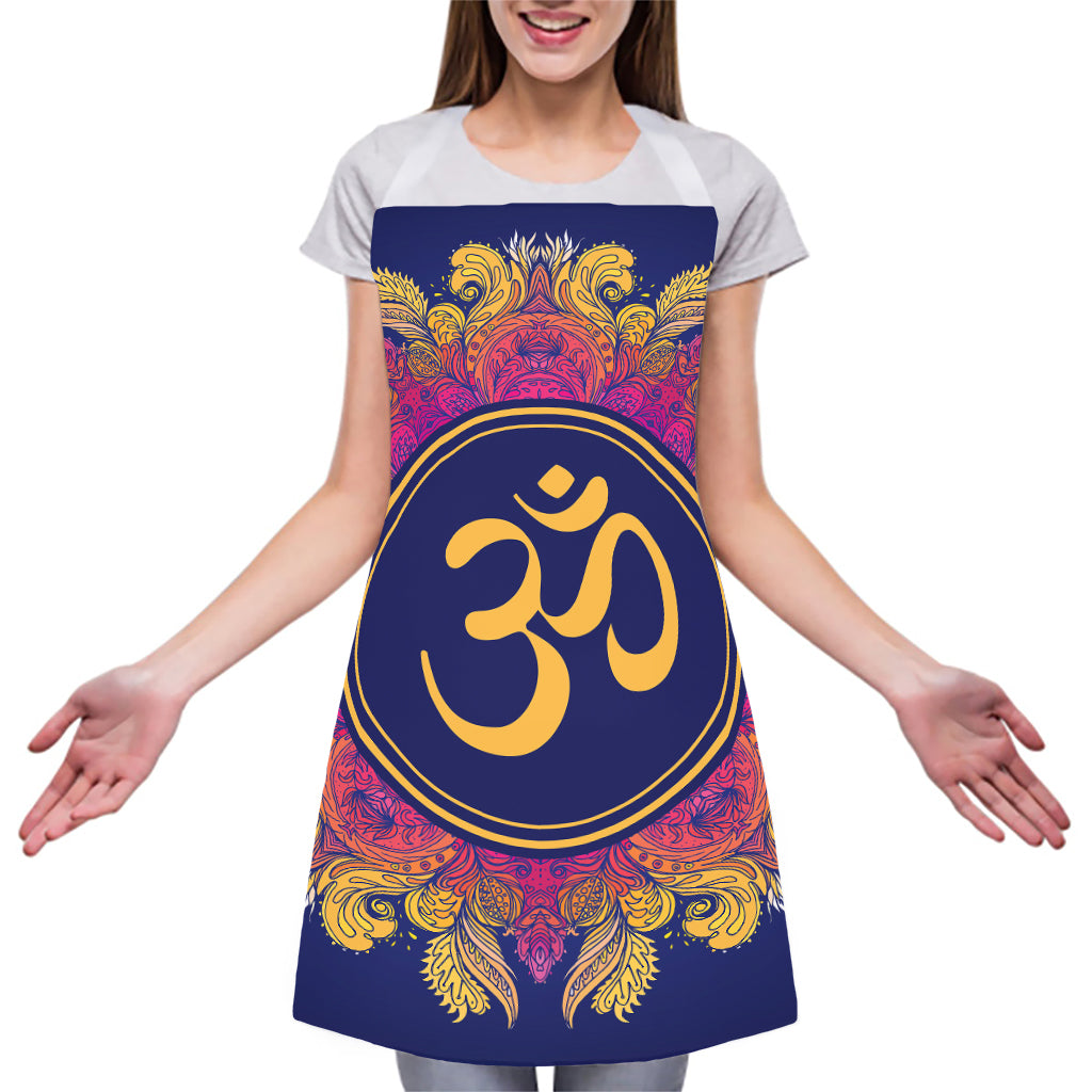 Boho Om Mandala Print Adjustable Apron