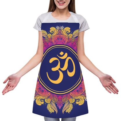 Boho Om Mandala Print Adjustable Apron