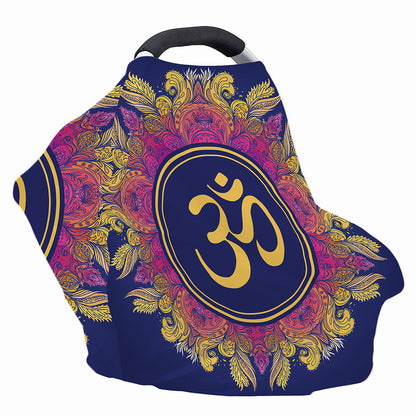 Boho Om Mandala Print Baby Seat Cover