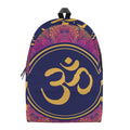 Boho Om Mandala Print School Backpack