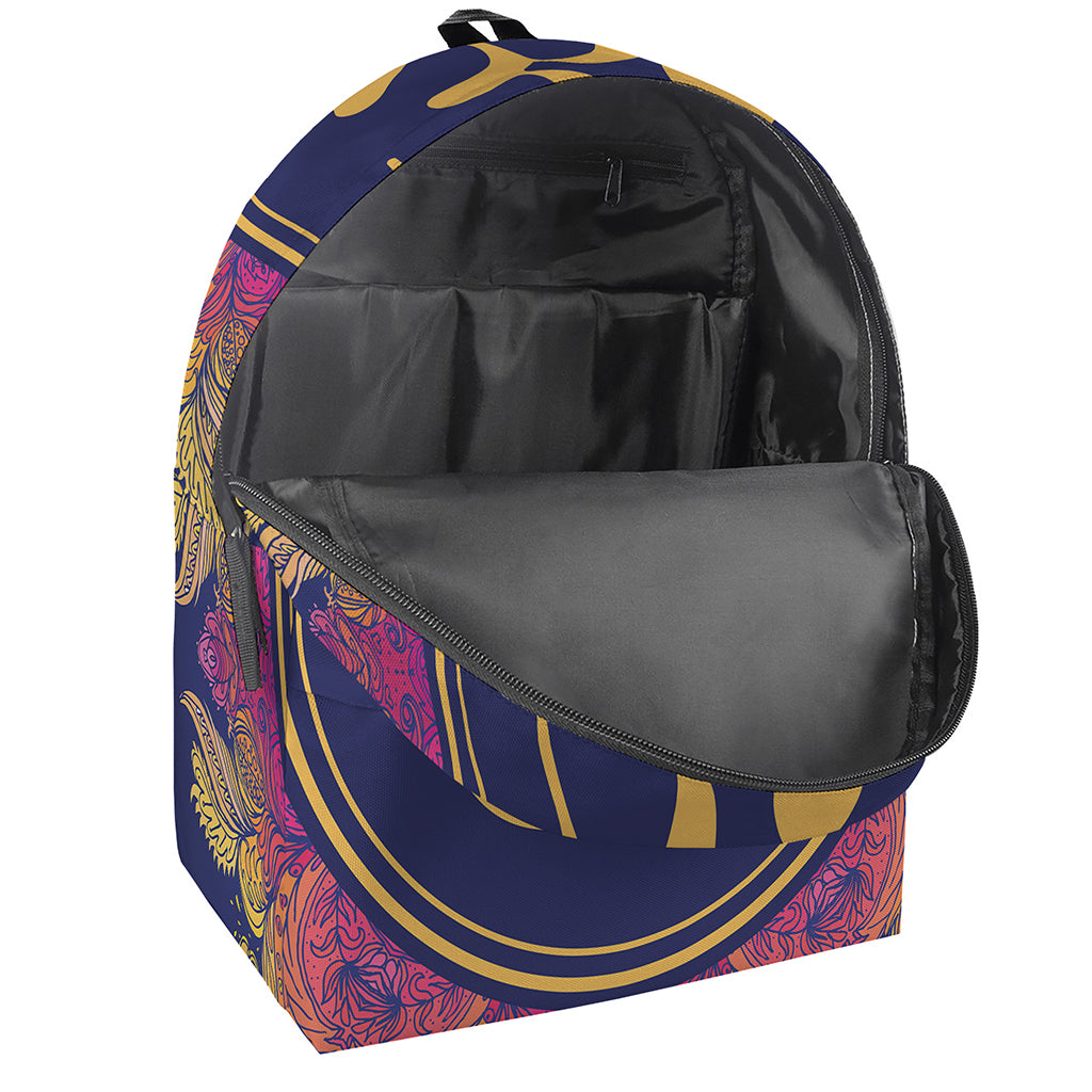 Boho Om Mandala Print Backpack