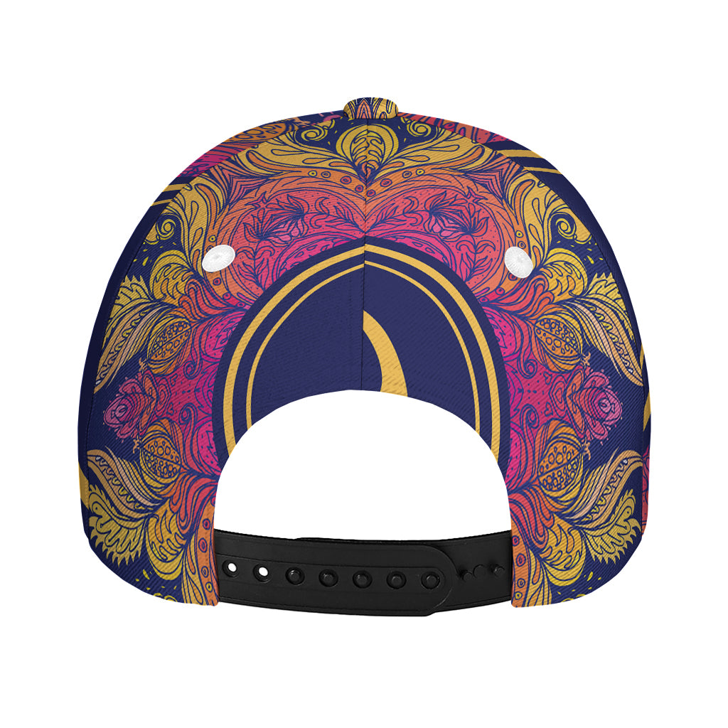 Boho Om Mandala Print Baseball Cap