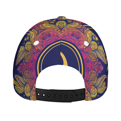 Boho Om Mandala Print Baseball Cap