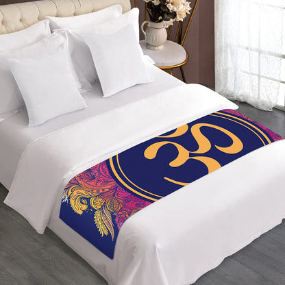 Boho Om Mandala Print Bed Runner