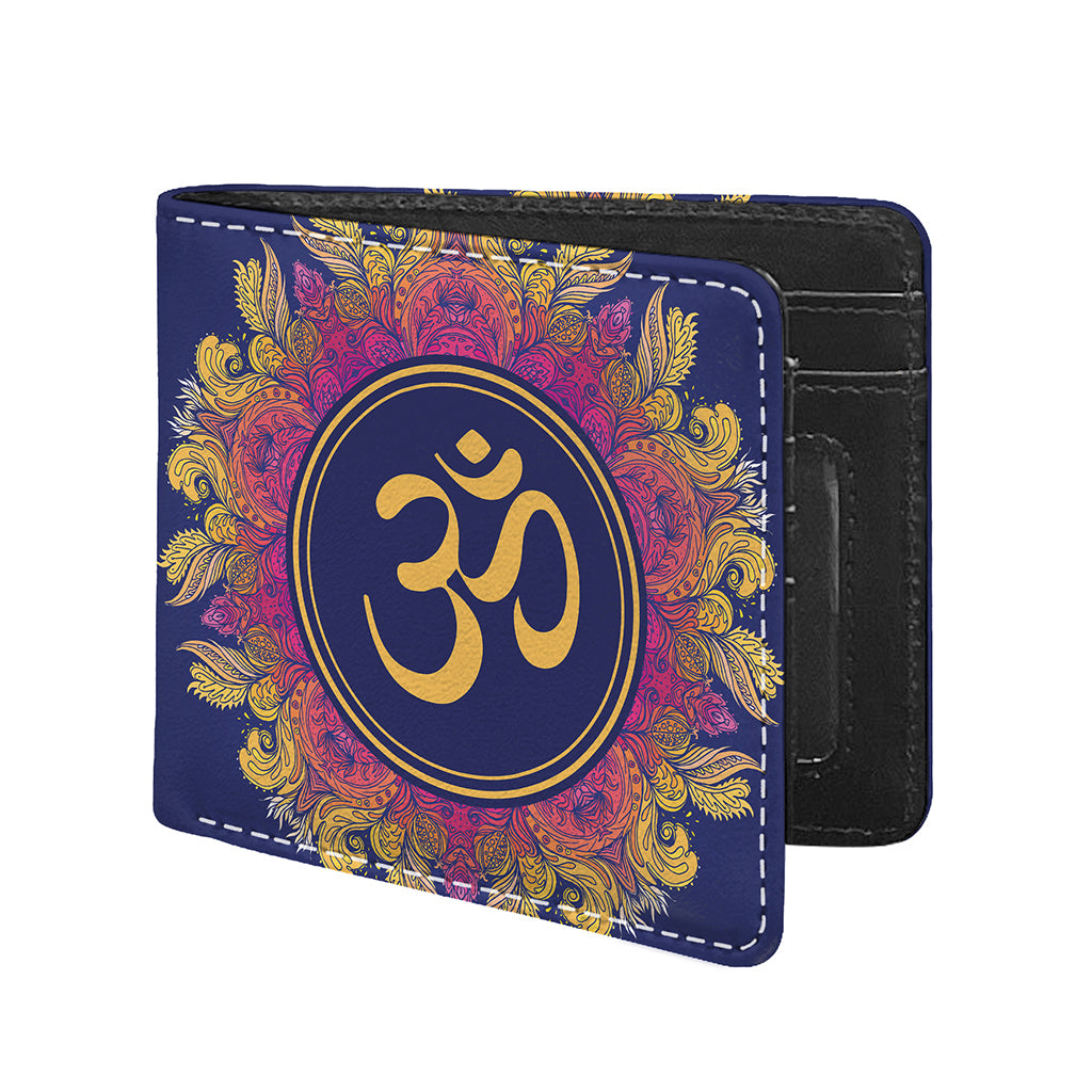 Boho Om Mandala Print Bifold Wallet