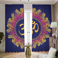Boho Om Mandala Print Dimout Pencil Pleat Curtains