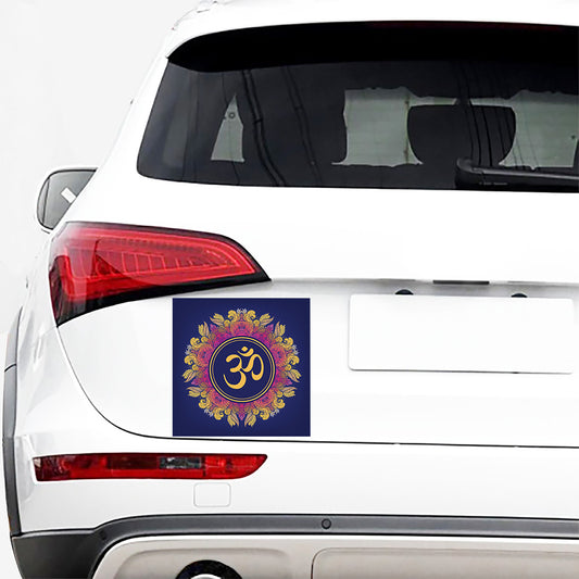Boho Om Mandala Print Car Sticker