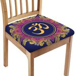 Boho Om Mandala Print Chair Cushion Cover