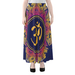 Boho Om Mandala Print Chiffon Maxi Skirt