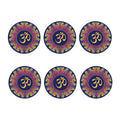 Boho Om Mandala Print Coaster Set