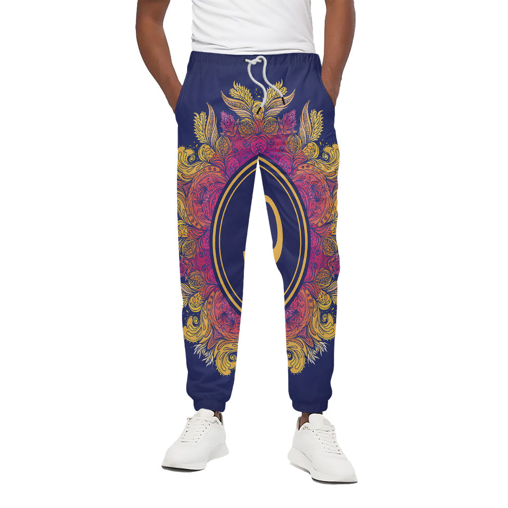 Boho Om Mandala Print Cotton Pants