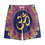 Boho Om Mandala Print Cotton Shorts