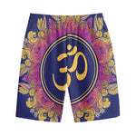 Boho Om Mandala Print Cotton Shorts