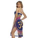 Boho Om Mandala Print Cross Back Cami Dress